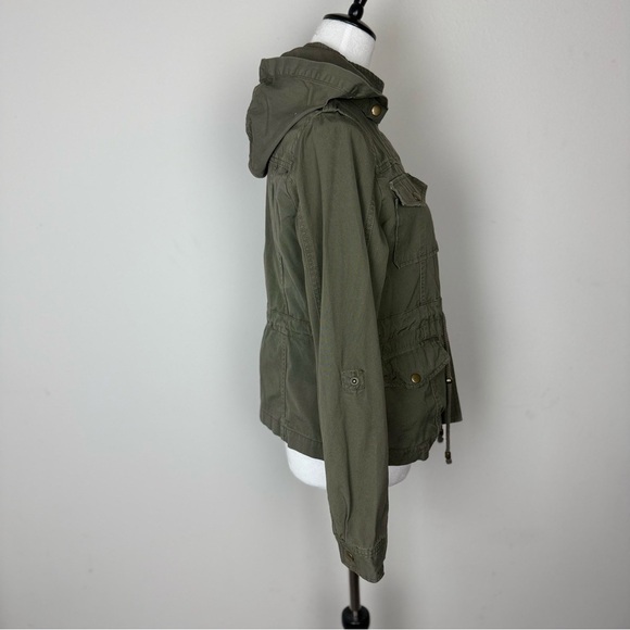 Timing Women’s Green Utility Jacket with Hooded Design Size M - Picture 3 of 9
